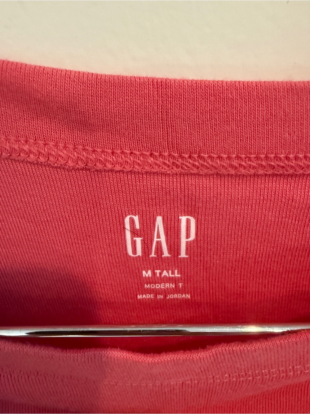 GAP Women's Long-Sleeve Boatneck Top - Coral Pink - Picture 2 of 2